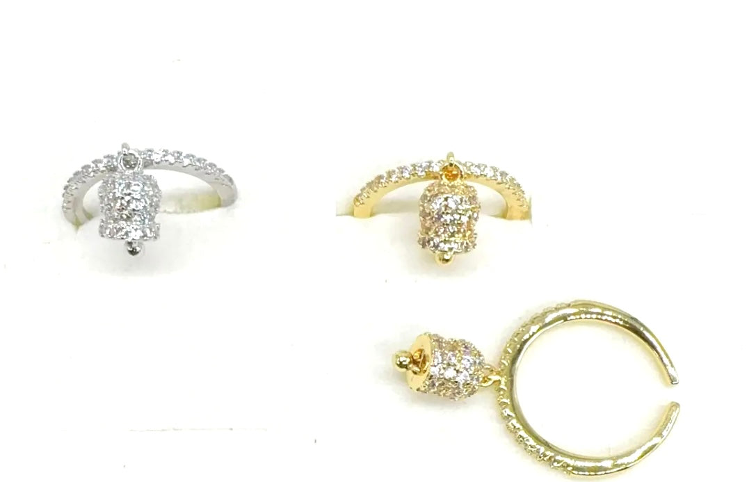 Anello Campanella piccola con zirconi