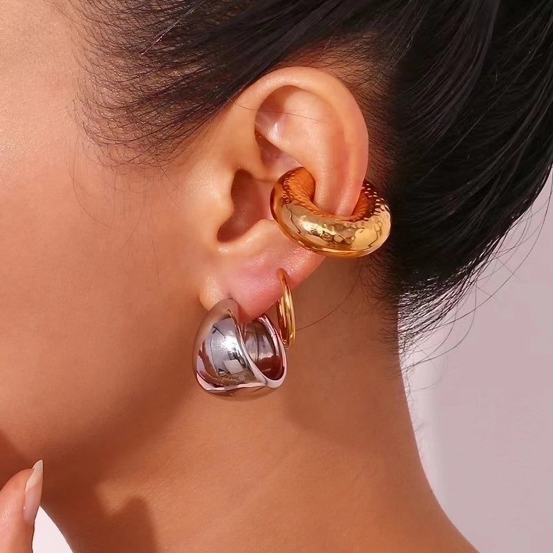 Ear cuff Chunky martellato