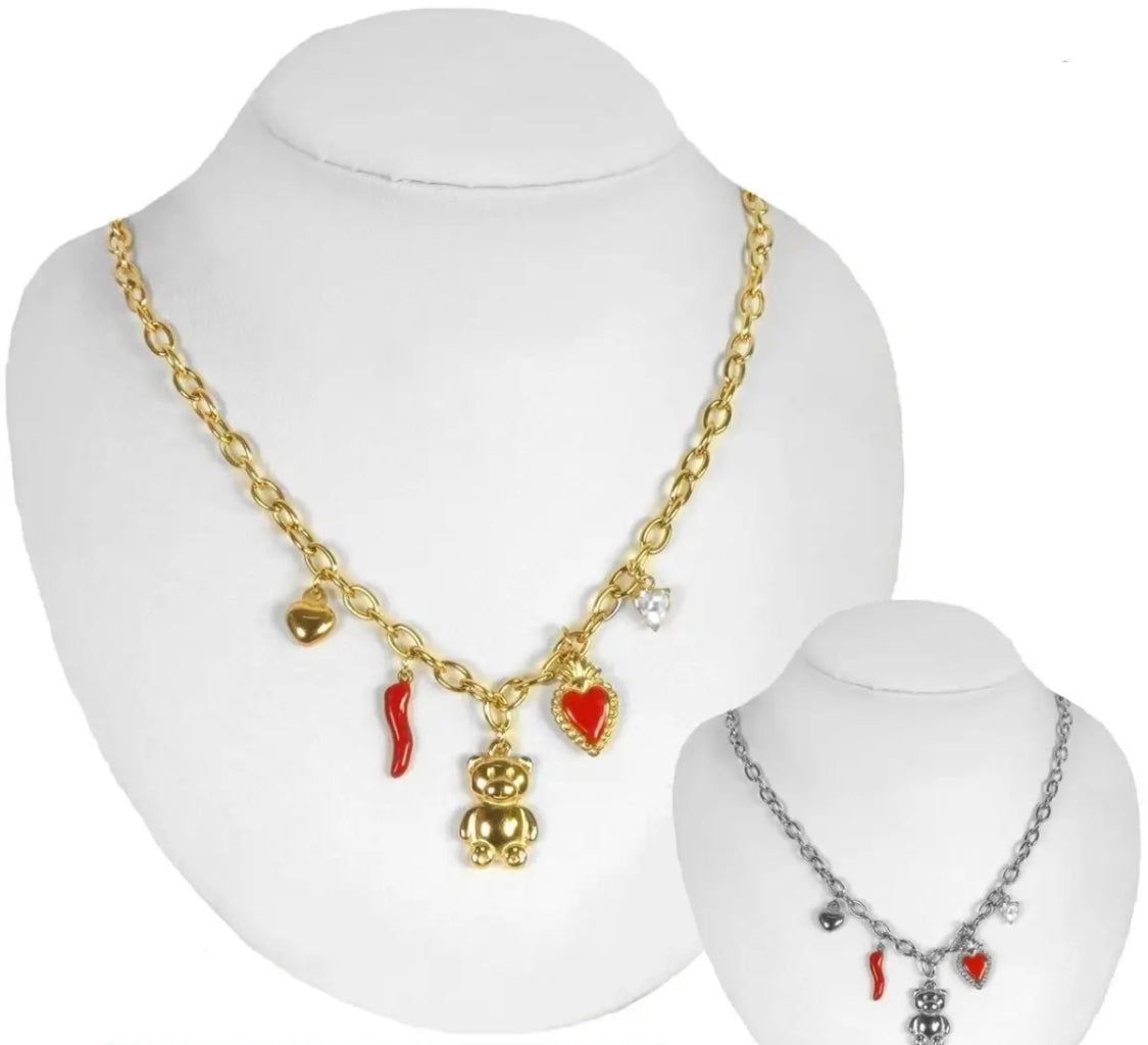 Collana Teddy charms