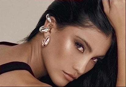 Ear cuff Chunky classic silver coppia