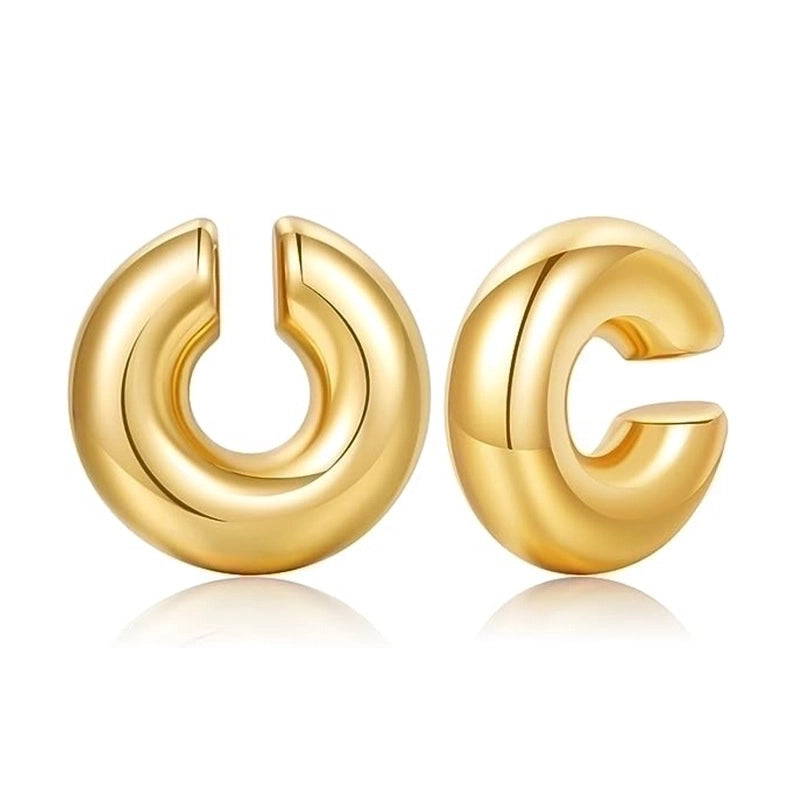 Ear cuff Chunky classic gold coppia