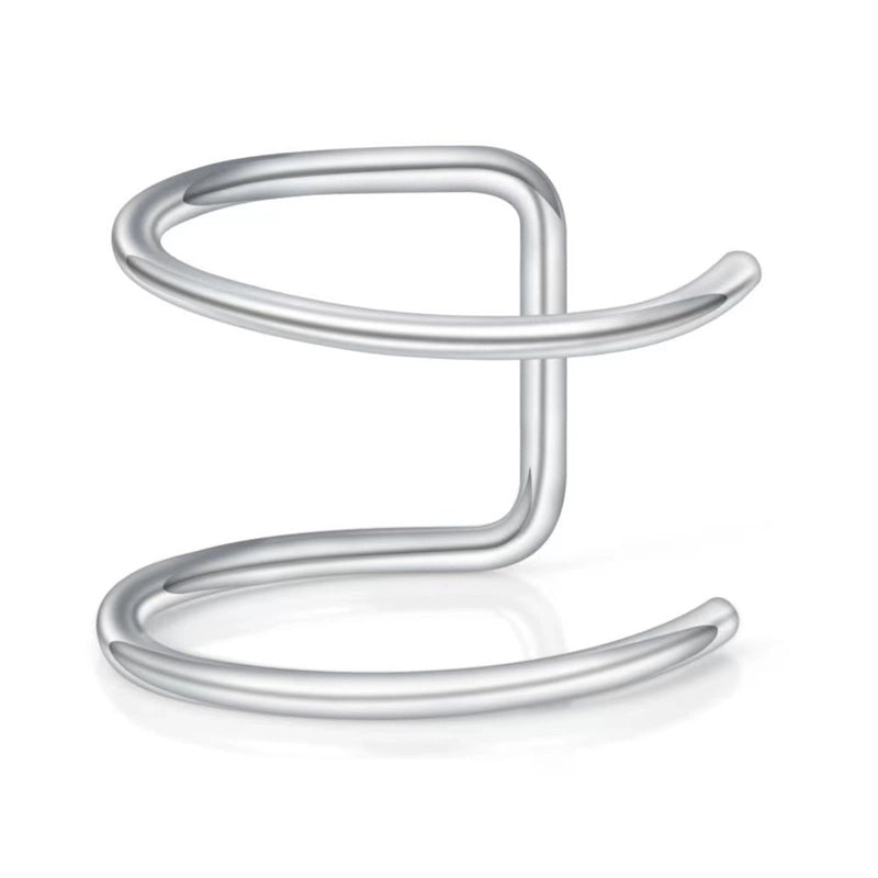 Ear cuff Punk silver