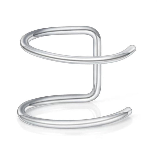 Ear cuff Punk silver